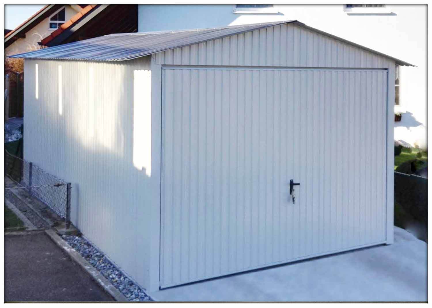 Plechová garáž 3x5 sedlová strecha