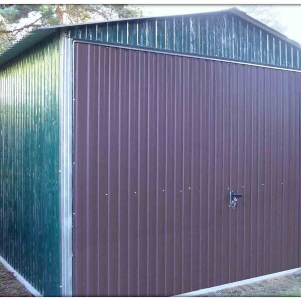 Plechová garáž 3x5 sedlová strecha RAL RAL 6005