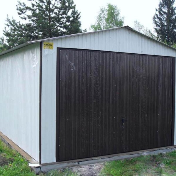 Plechová garáž 3,5x5 sedlová strecha