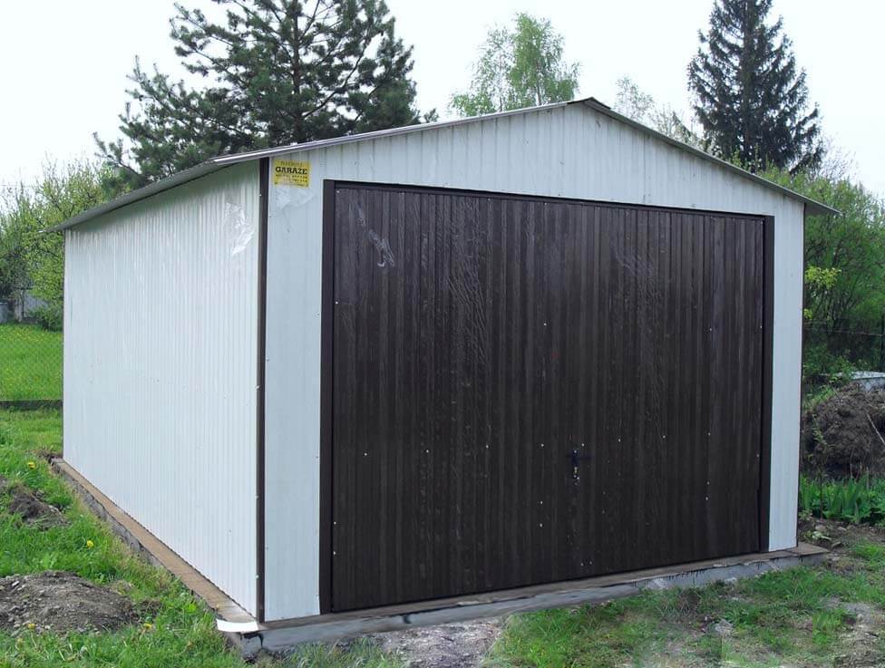 Plechová garáž 3,5x5 sedlová strecha