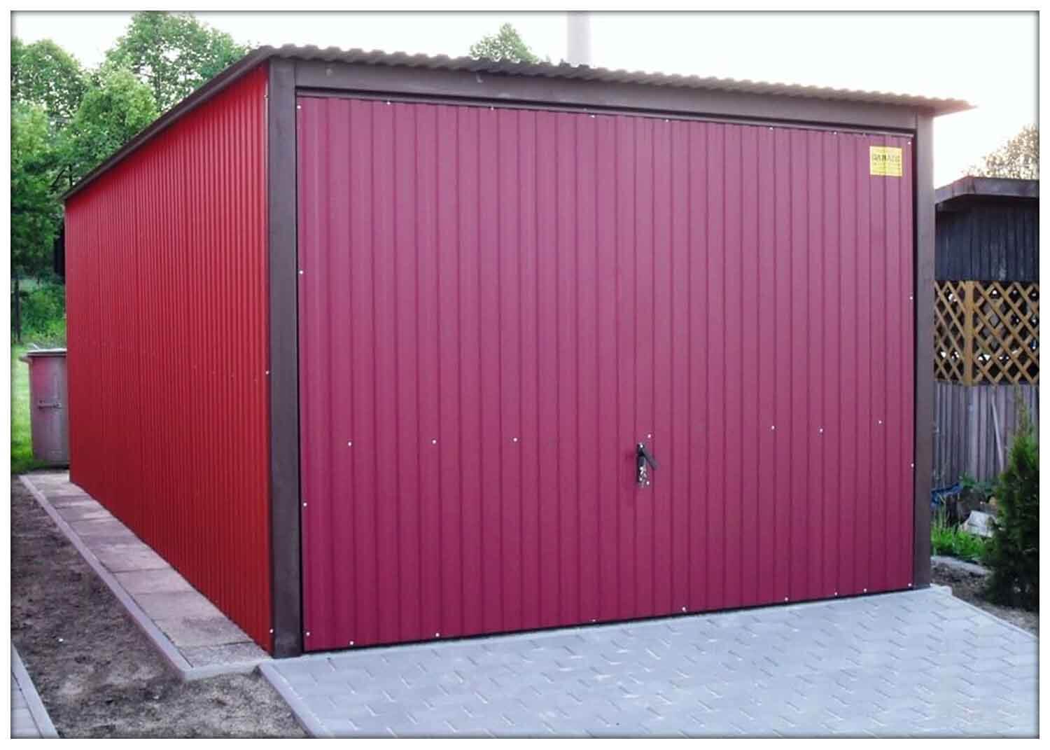 Plechová garáž 3 x 5m - zadní spád- BTX 3005