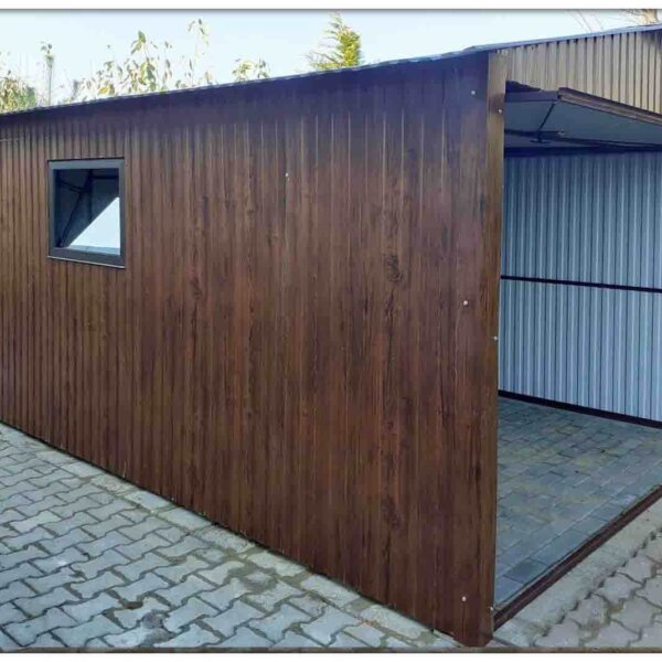 Plechová garáž 3×5 sedlová střecha