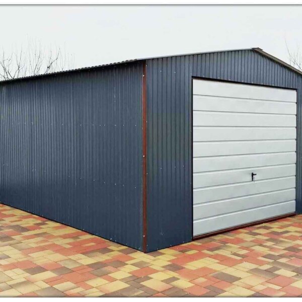 Plechová garáž - sedlová strecha 5x6