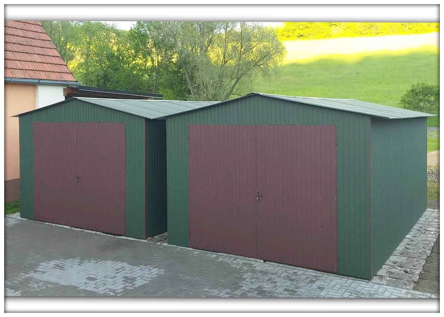 Plechová garáž 4×6 sedlová strecha BTX 6020