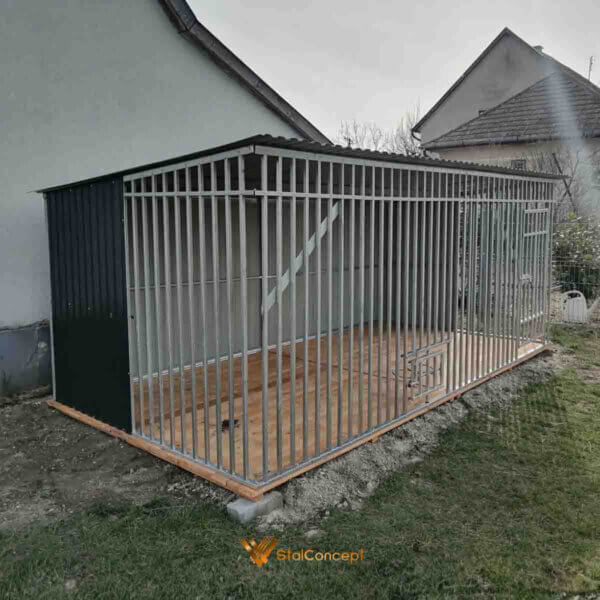 Kotec pro psa 4 x 2m RAL 7016