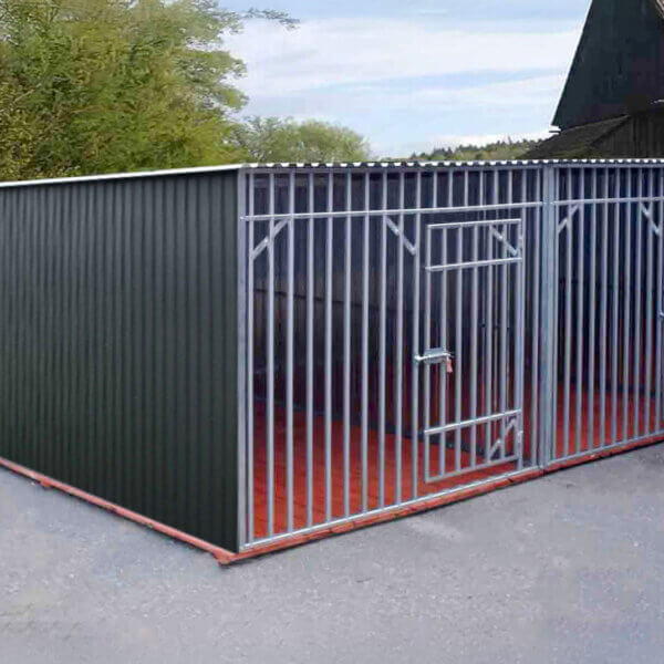 Dvojkotec pro psy 4 x 3m RAL 7016