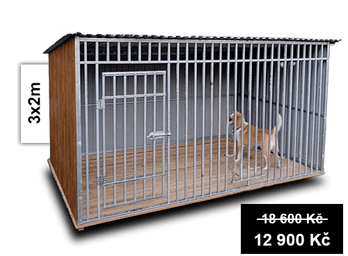 Kotec pro psa 3x2m - Struktura dřeva Kotec pro psa 3x2m - Struktura dřeva